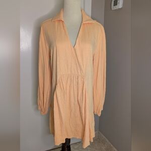 Free People Hudson Mini Dress peach color size XS